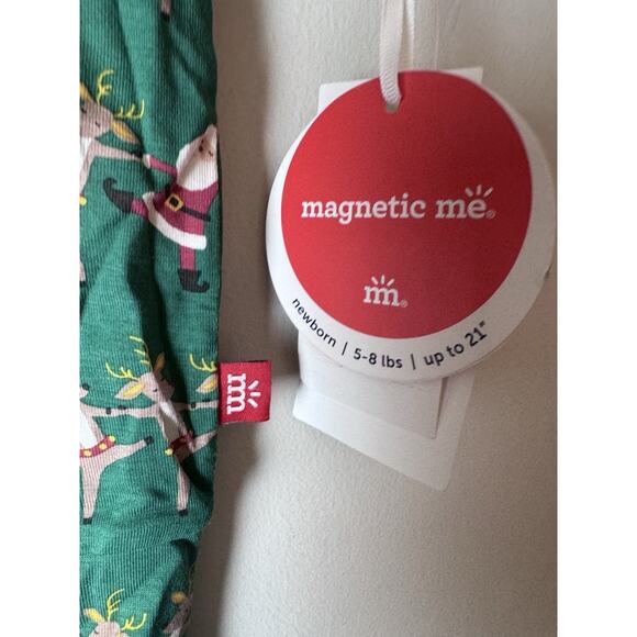 Magnetic Me Modal Christmas Footie Sz Newborn Months NWT - Picture 5 of 13